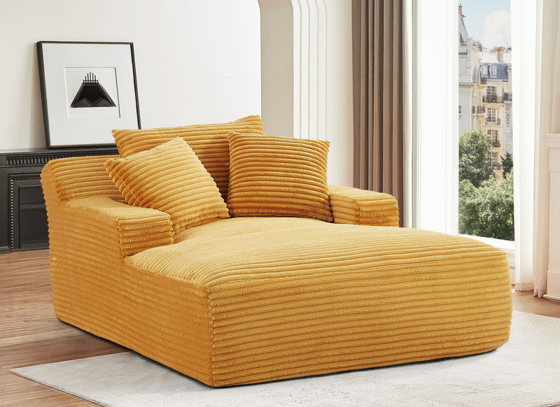 Cloudline - Oversized Chaise Lounge, Modern Comfy Couch With Full Foam Cushioning, Cozy Sleeper Sofabed by HouseOfZazla
