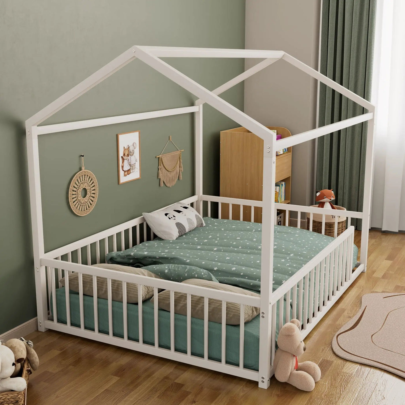 Montessori Floor Bed Frame With House Shape by HouseOfZazla
