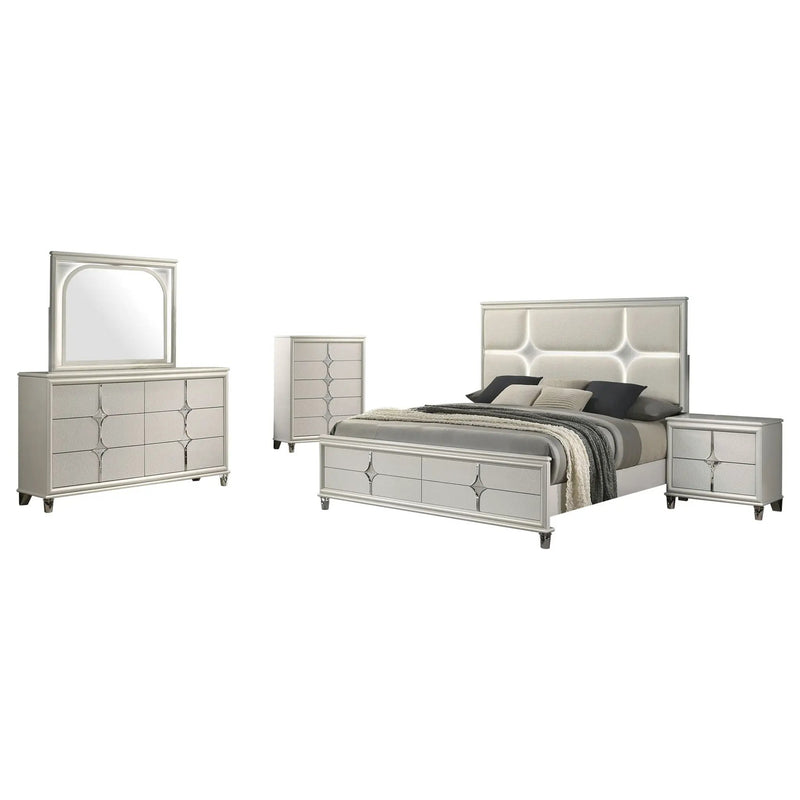 Olivia 5-piece Queen Bedroom Set Pearl White by Unique Piece Furniture
