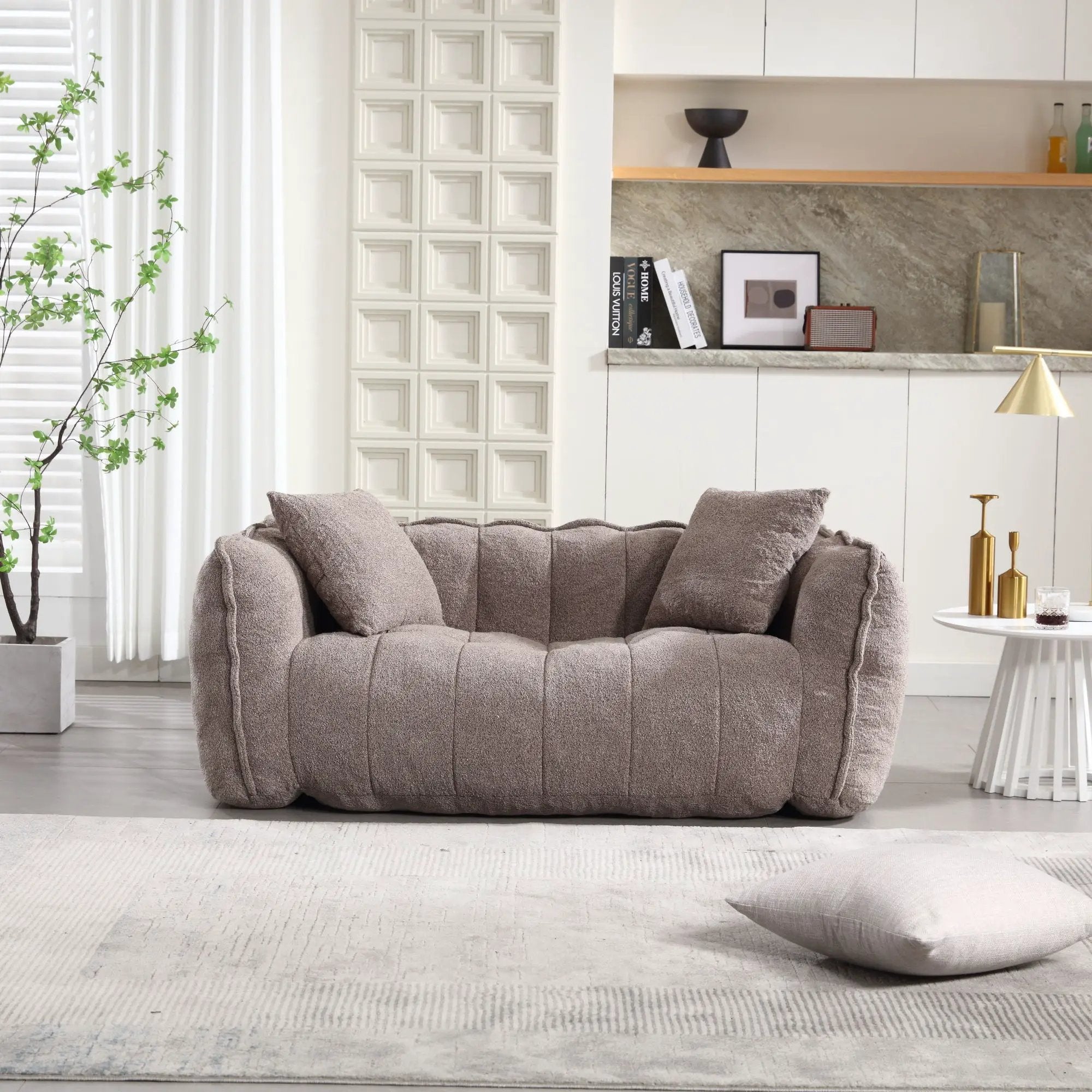Cozy Beanbag Chair With High Resilience Foam Core For 2 by HouseOfZazla