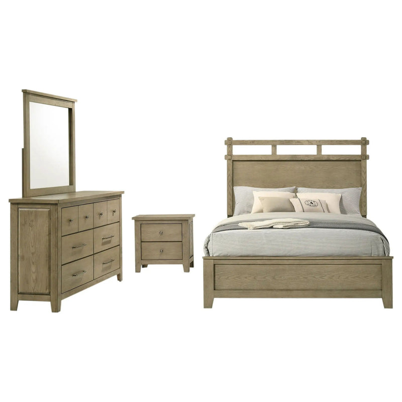 Hazlewood 4-piece Eastern King Bedroom Set Vineyard Oak by Unique Piece Furniture