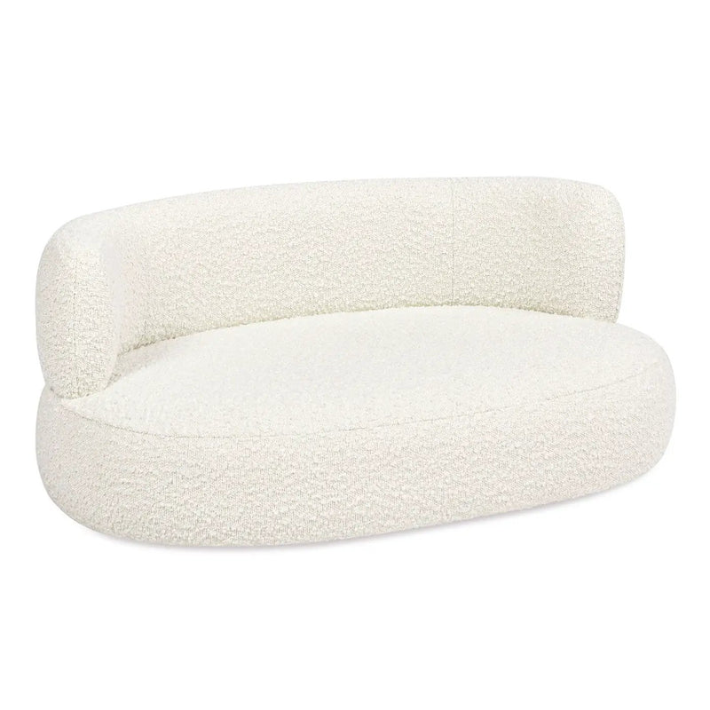 Shep - Curved Dog Sofa Bed Medium - Ivory White by HouseOfZazla