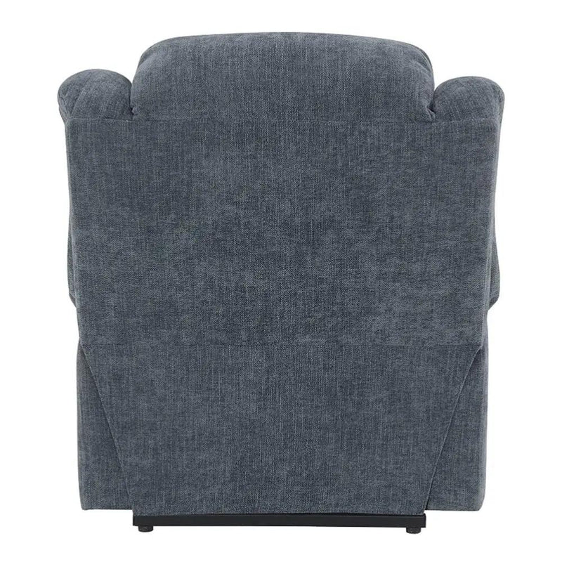 Omarion - Power Recliner With Lift, Heating & Massage - Blue Chenille by Unique Piece Furniture
