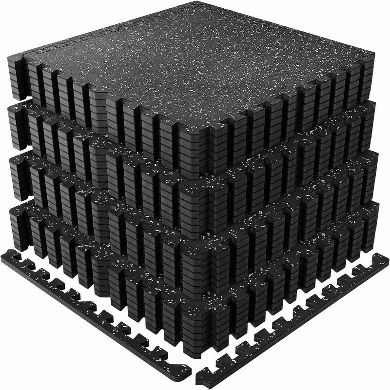0.6 Inch Thick Gym Floor Mats with EVA Foam by HouseOfZazla