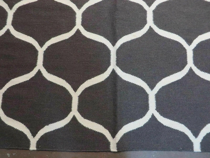 5' X 8' Modern Contemporary Hand Made Flat Weave Wool Rug Veg Dyes Nice by Jewel Rugs