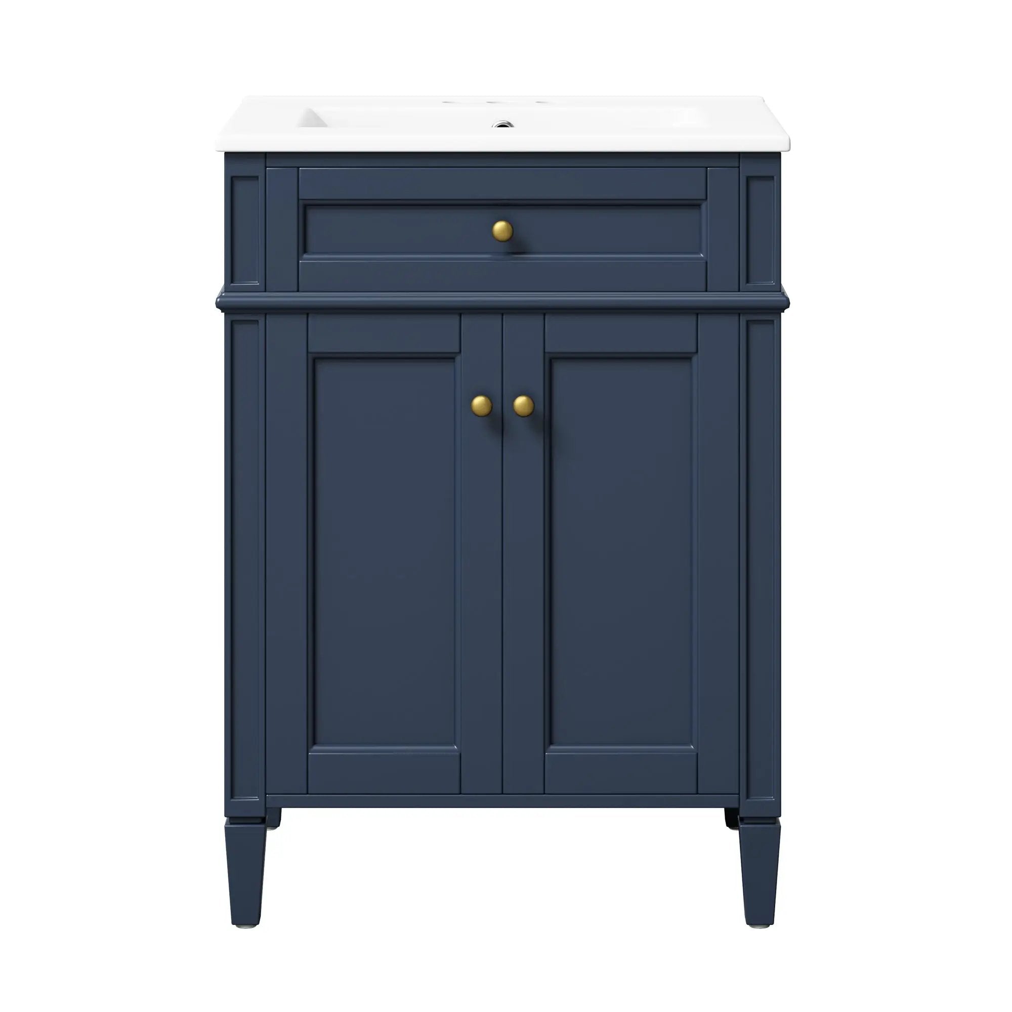 24" Bathroom Vanity with 2 Doors and Tip-Out Drawer by HouseOfZazla