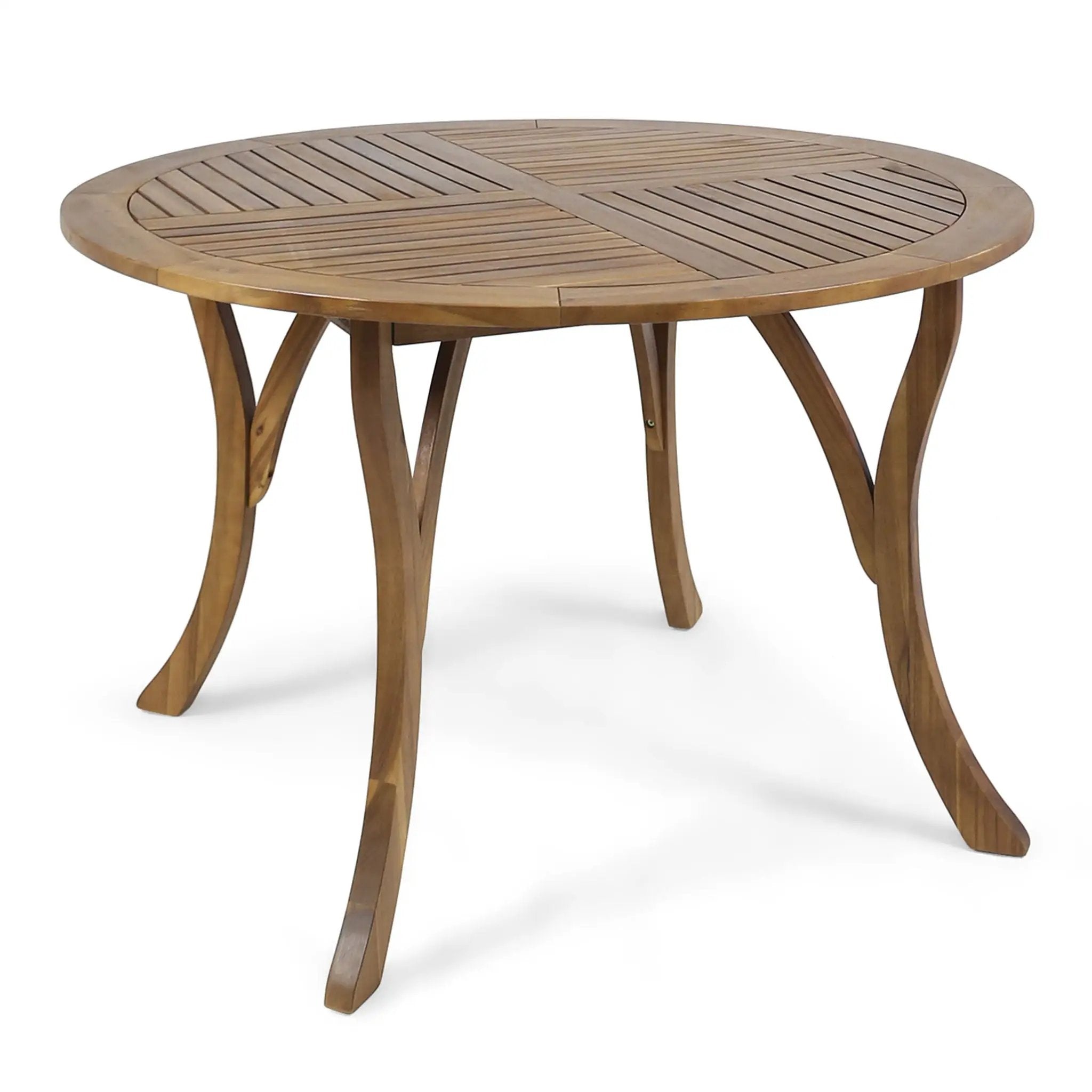 Hermosa Outdoor Acacia Wood Circular Dining Table by HouseOfZazla