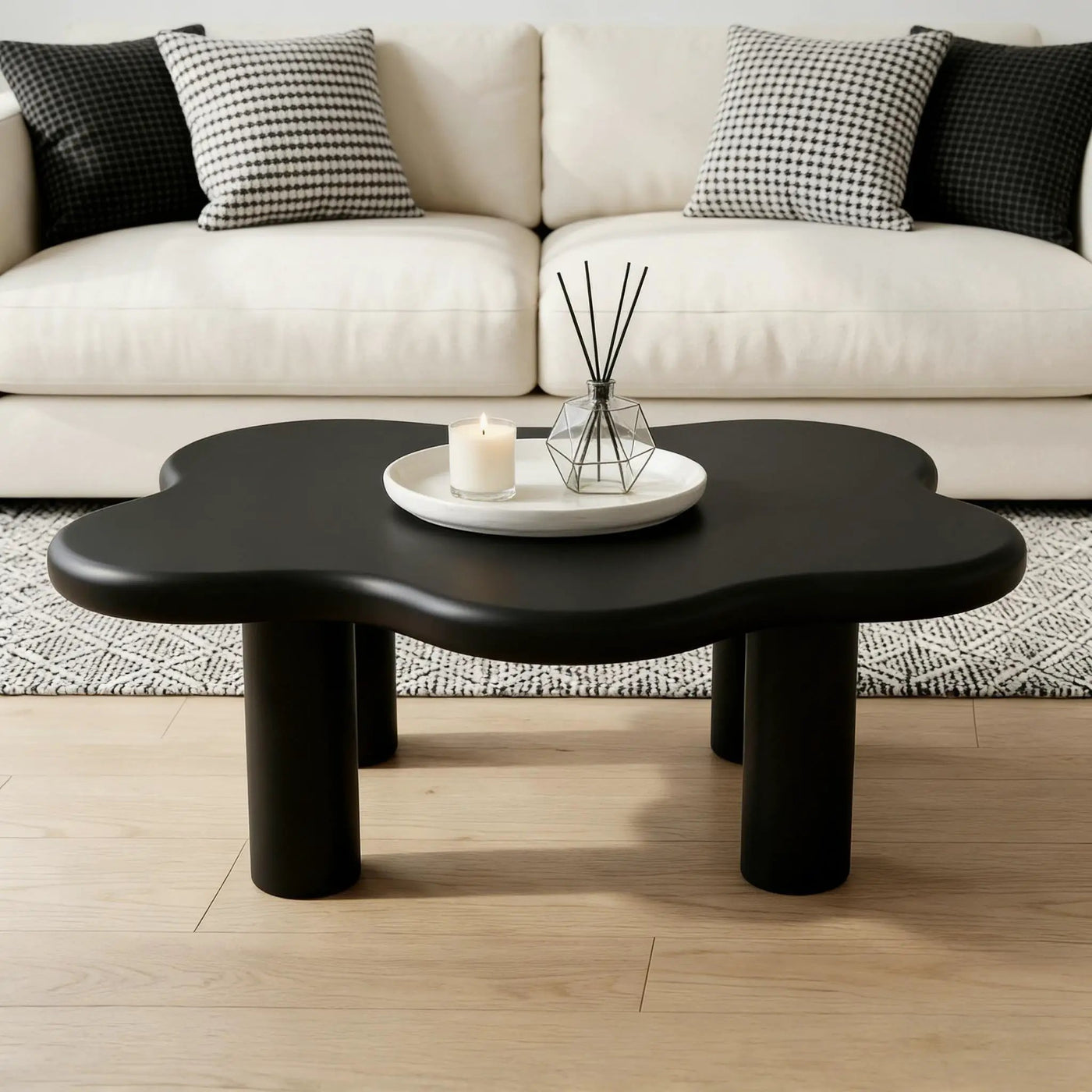 Cloud Shaped Coffee Table With 4 Round Legs by HouseOfZazla