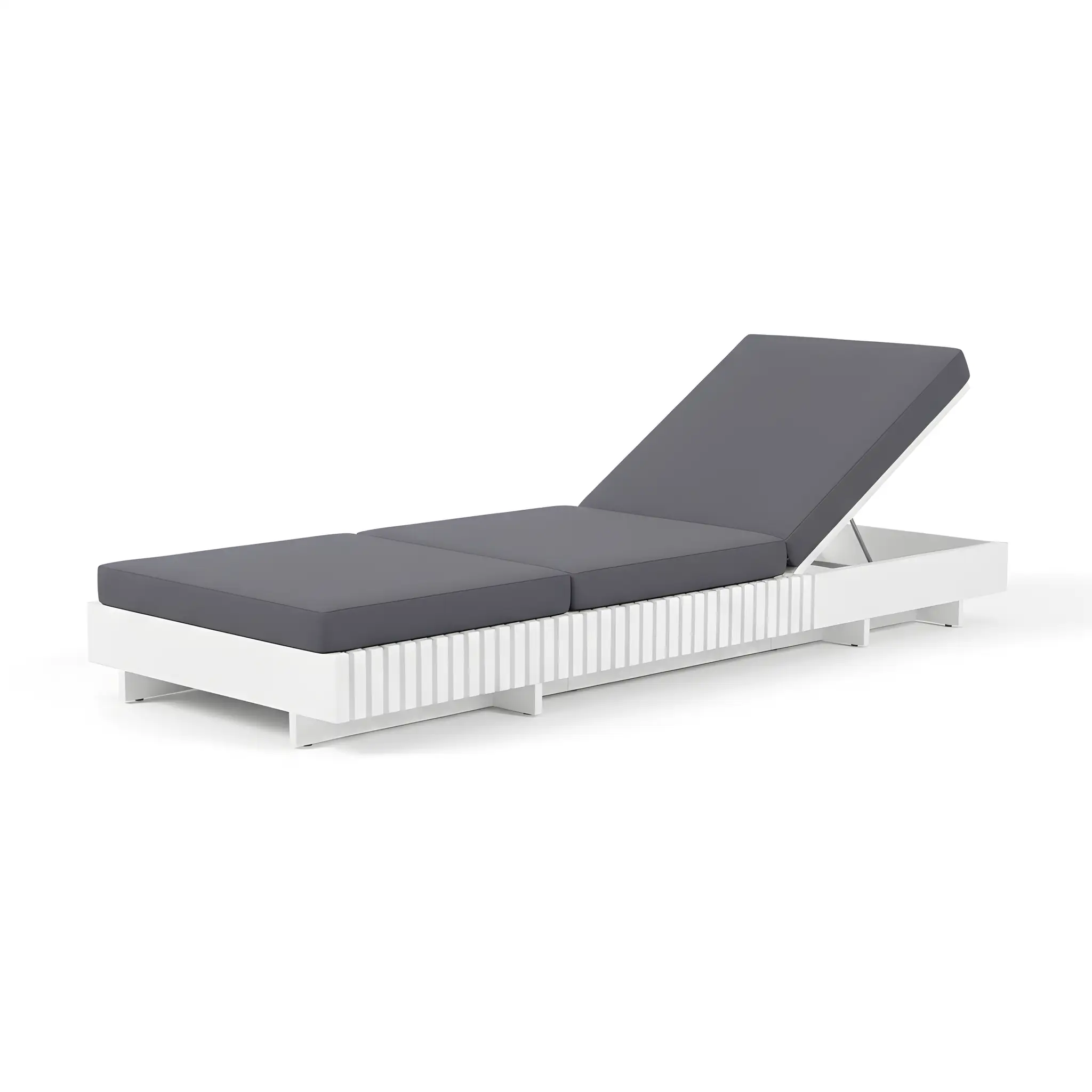 White Acacia Solid Wood Outdoor Chaise Lounge by HouseOfZazla