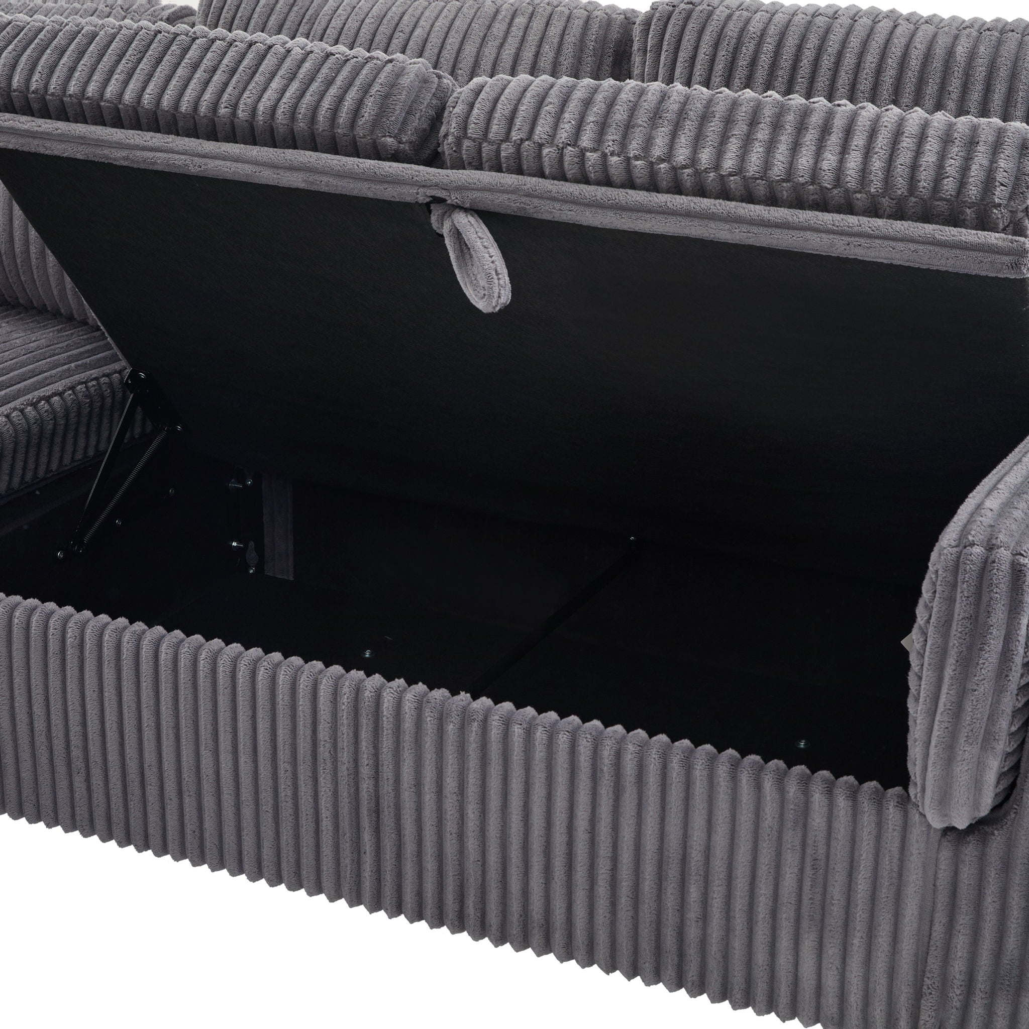 Convertible U-Shaped Sectional Sofa Bed With USB Ports And Storage by HouseOfZazla