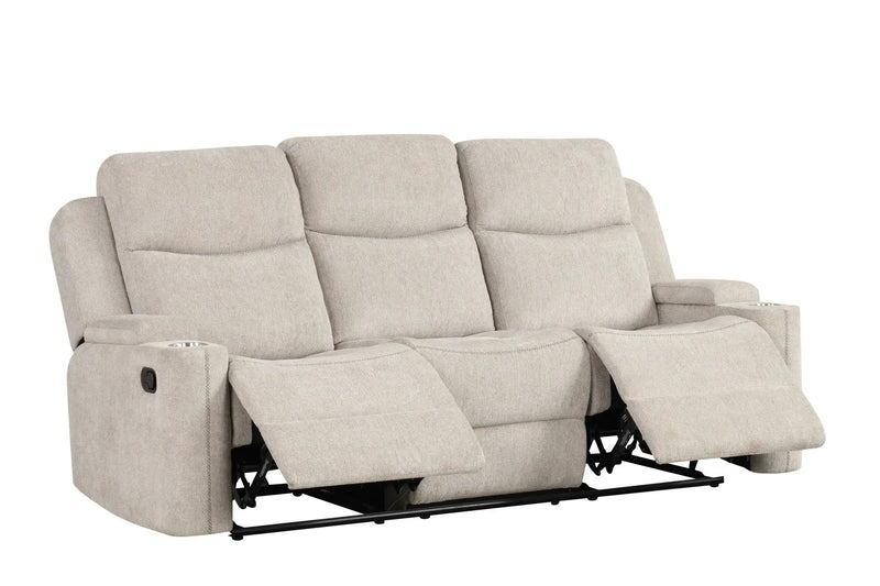 Galya - 3 Piece Living Room Set Sofa Loveseat Chair - Light Gray by HouseOfZazla