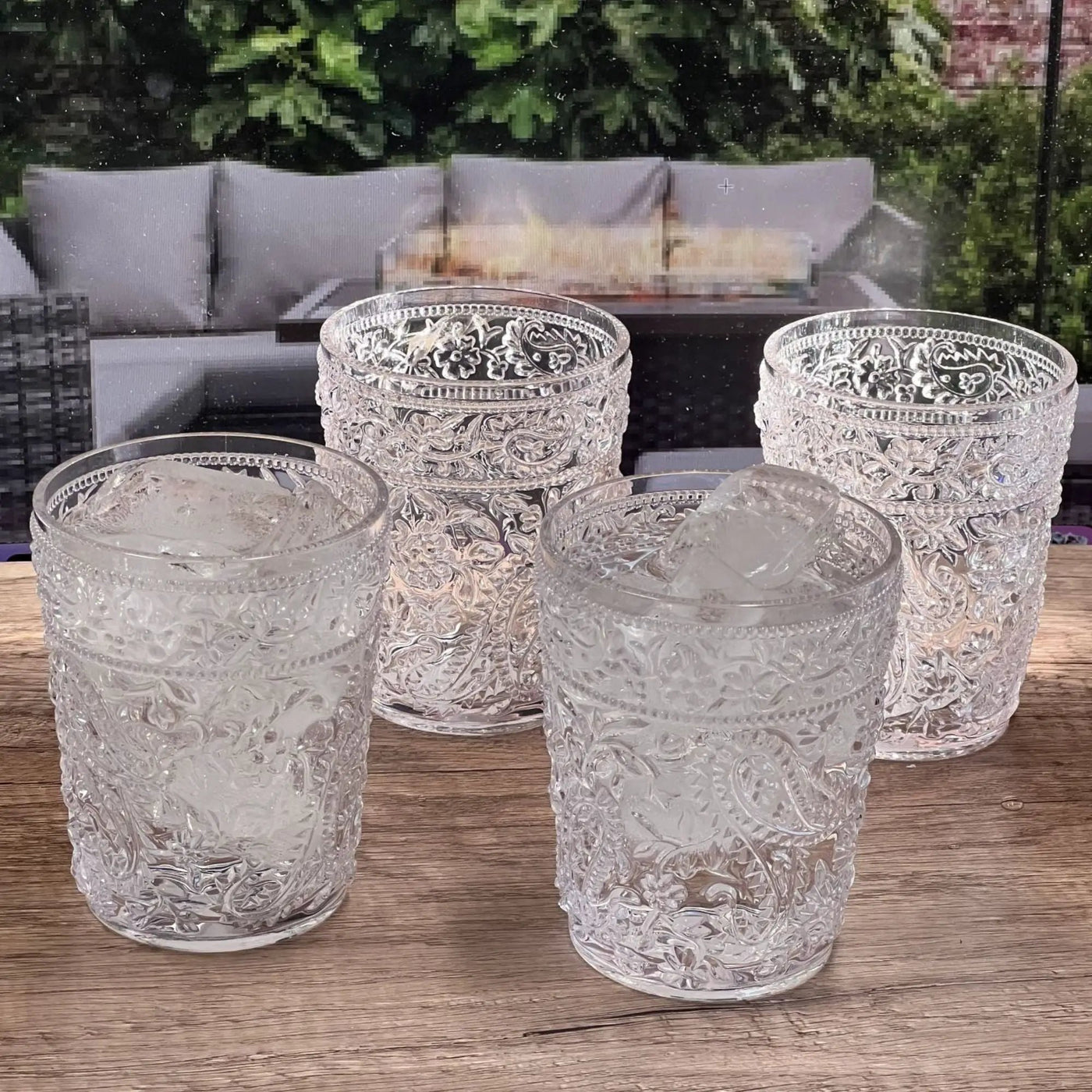 Paisley Acrylic Glasses Drinking (Set of 4) by HouseOfZazla
