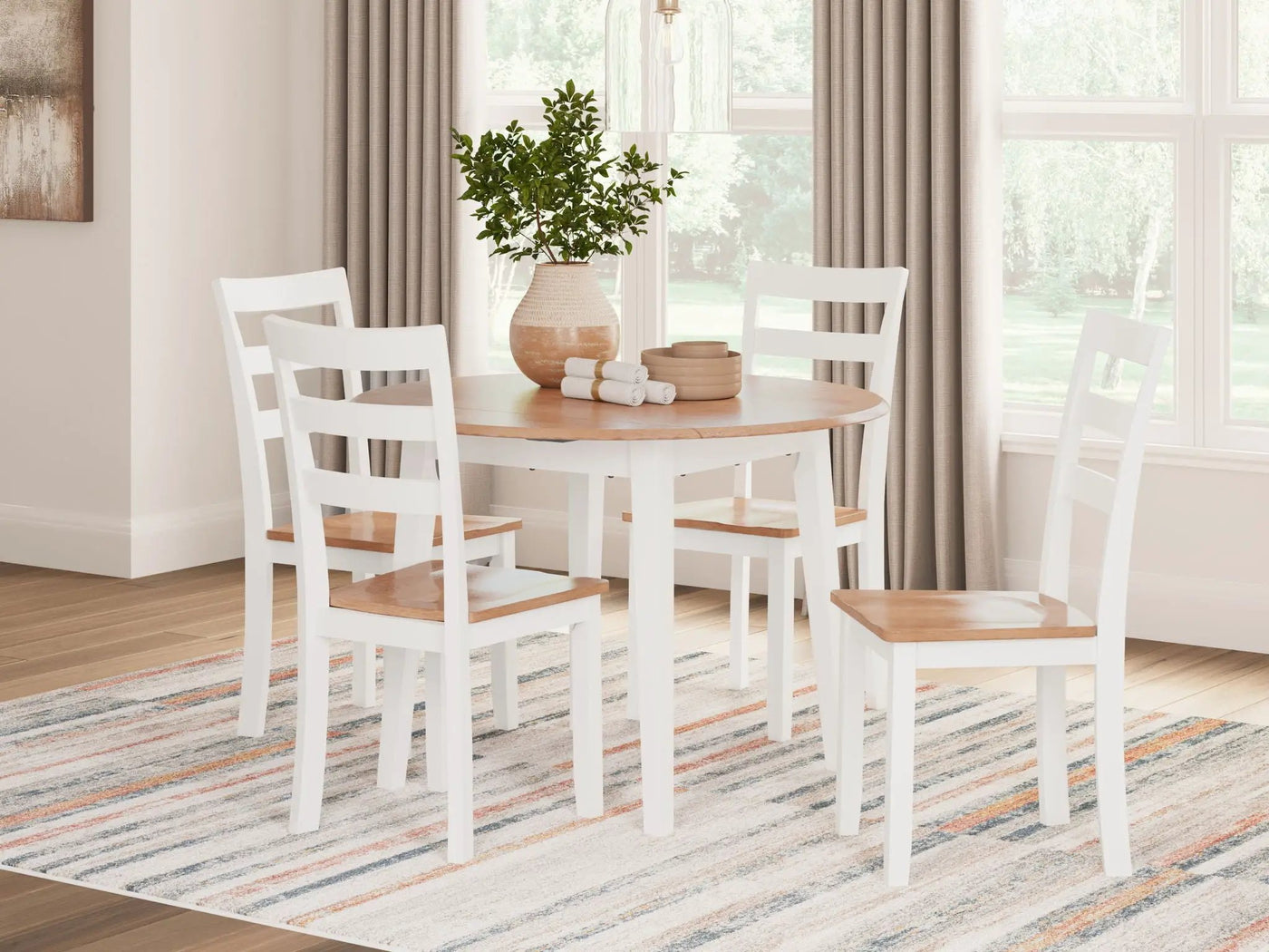 Gesthaven - Round Dining Room Drop Leaf Table by Unique Piece Furniture