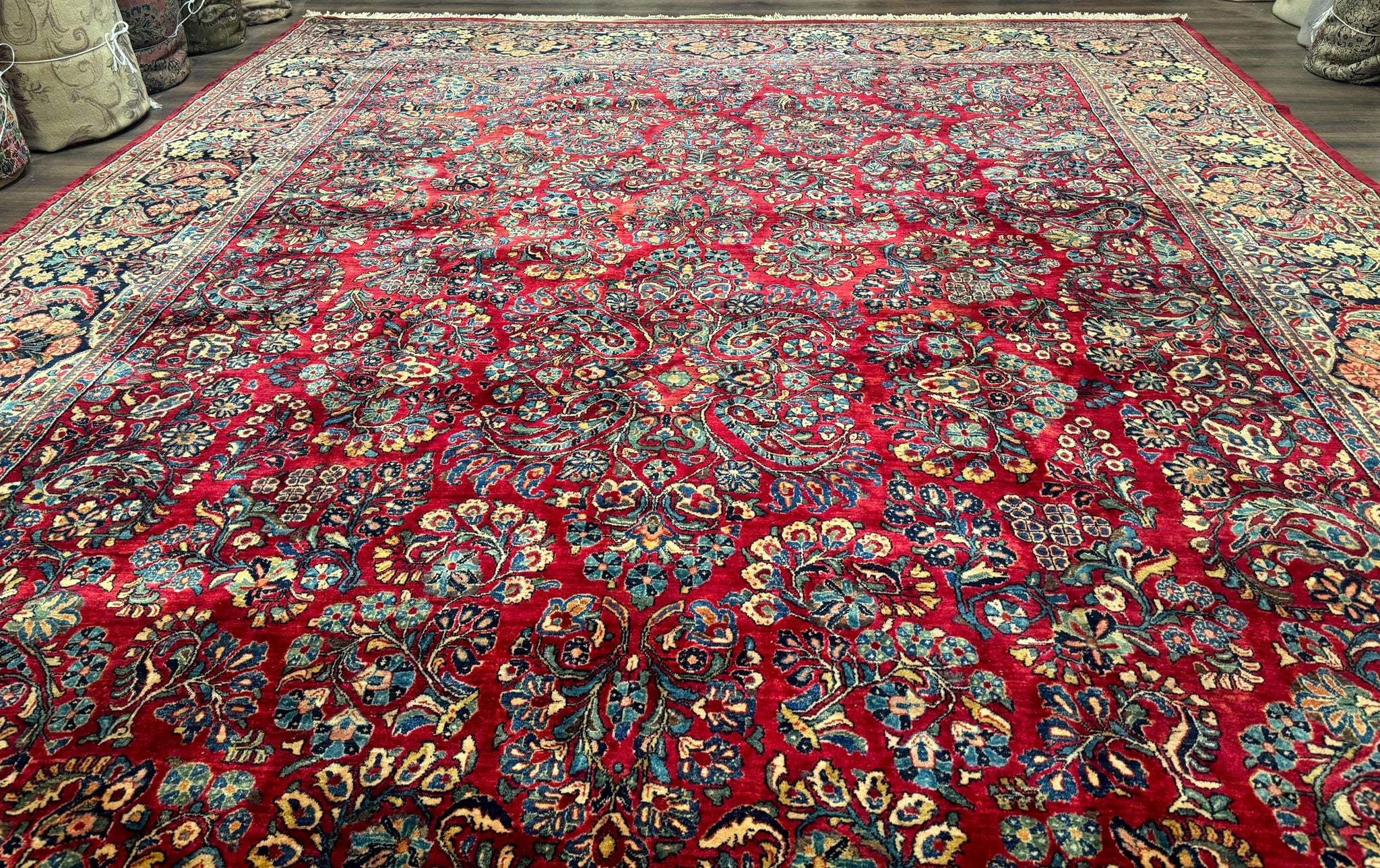 Palace Size Antique Persian Sarouk Rug 12x18 by Jewel Rugs