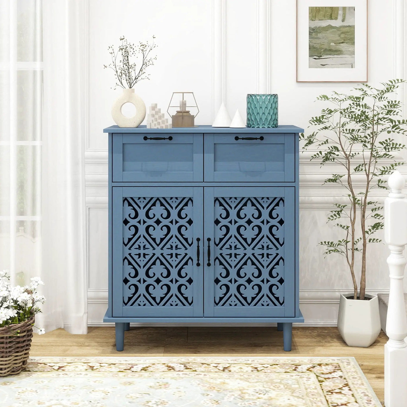 2 Door 2 Drawer Elegant Cabinet by Unique Piece Furniture
