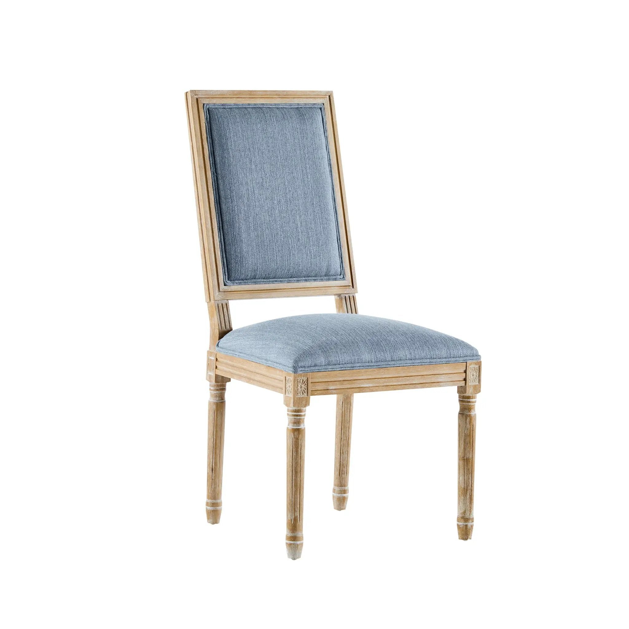 French Country Style Dining Chair With Upholstered Seating And Fluted Legs by HouseOfZazla