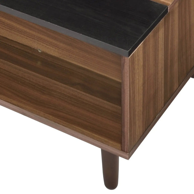 Avala - Coffee Table With Lift Top - Walnut / Black by Unique Piece Furniture