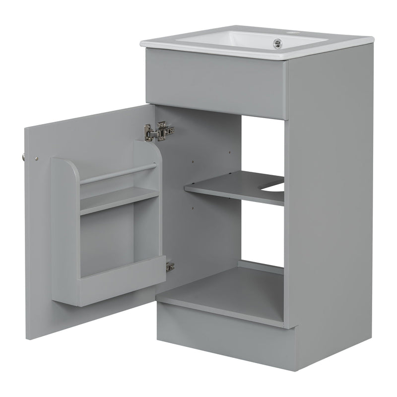 Bathroom Vanity With Sink, Cabinet With Adjustable Shelf