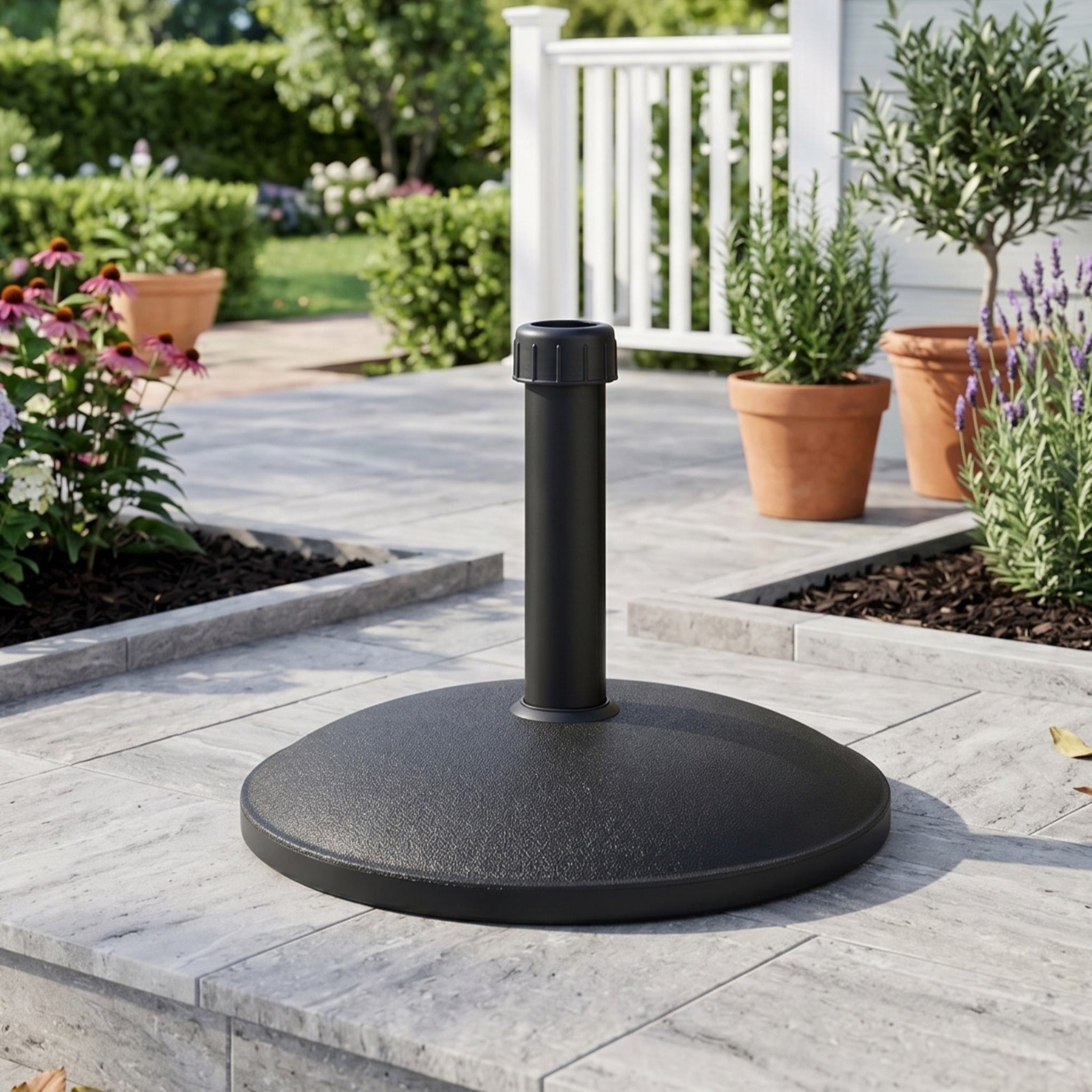 Ander Outdoor 35-pound Round Umbrella Base - Black by HouseOfZazla