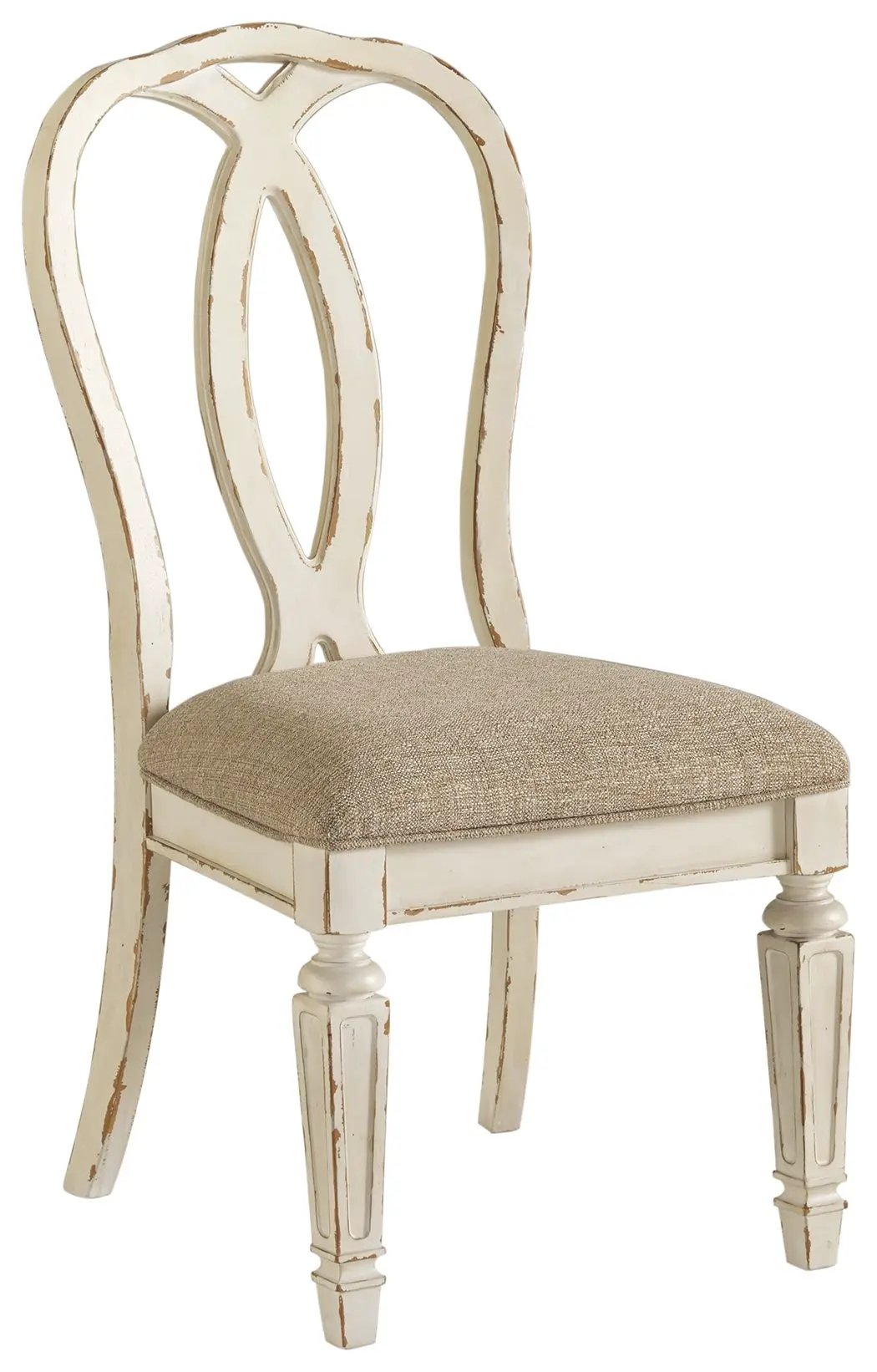Realyn - Dining UPH Side Chair (Set of 2) - Ribbonback - Chipped White by Unique Piece Furniture