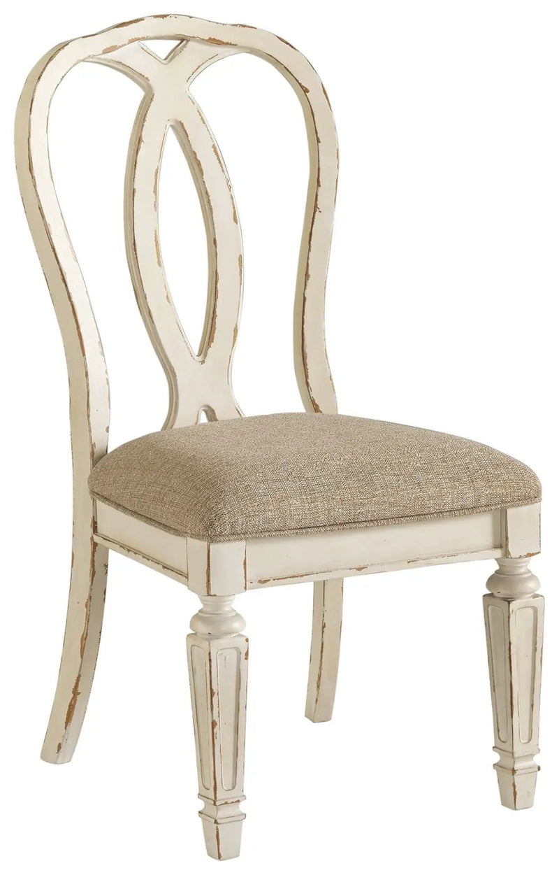 Realyn - Dining UPH Side Chair (Set of 2) - Ribbonback - Chipped White by Unique Piece Furniture