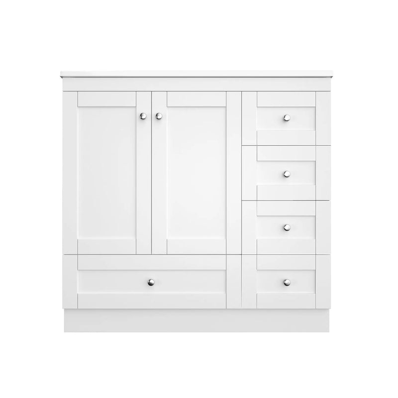 Shaker Free Standing Bathroom Vanity Cabinet & Sink, Soft Close Drawers, Soft Close Doors by Unique Piece Furniture