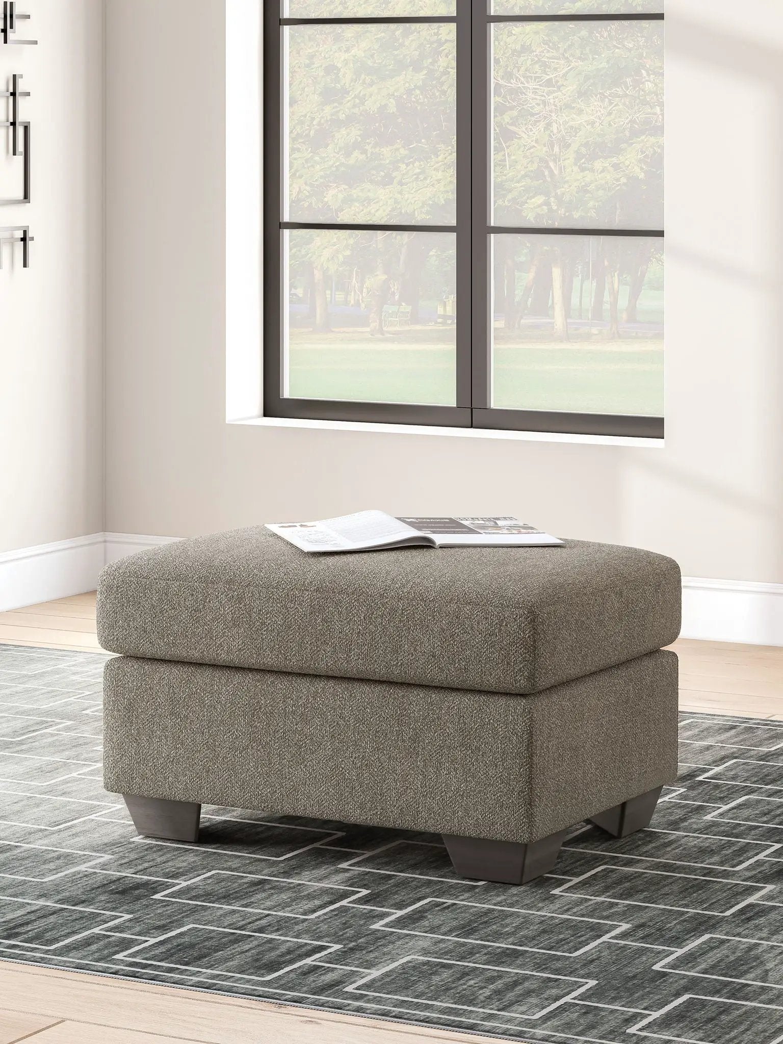 Triston-Peaks - Ottoman - Suede by Unique Piece Furniture