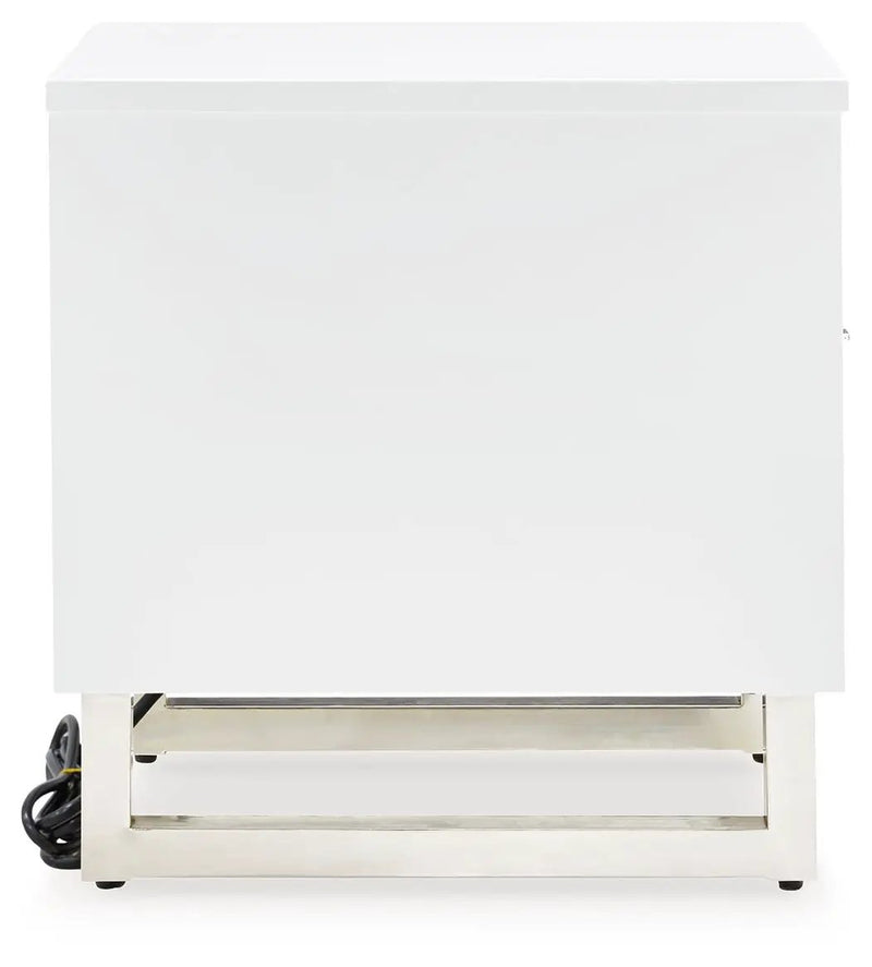 Gardoni - Chair Side End Table - White / Black by Unique Piece Furniture