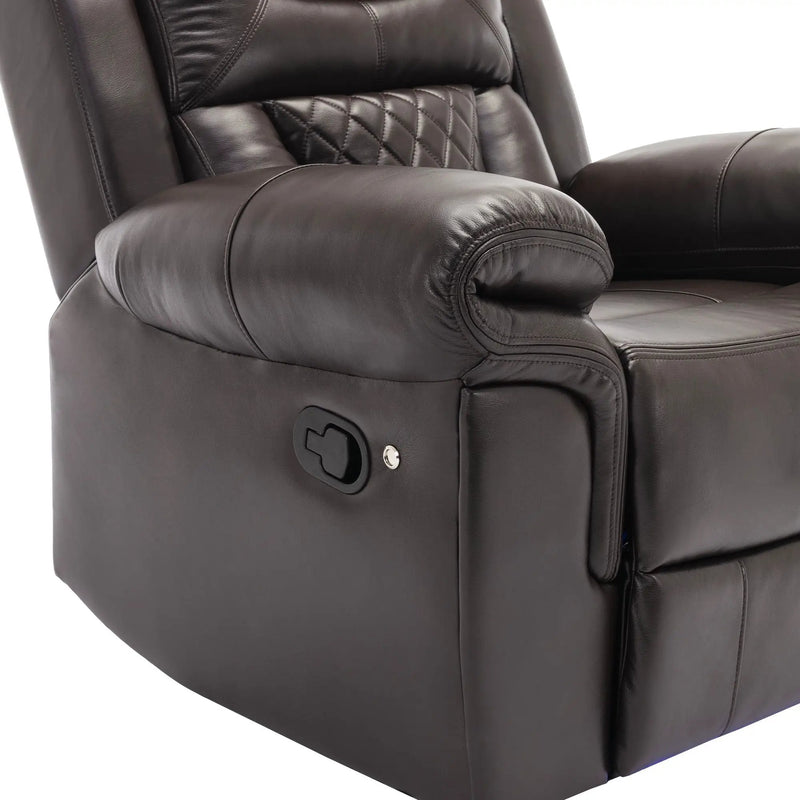 Home Theater Seating Manual Recliner Chair With Led Light Strip For Living Room by HouseOfZazla