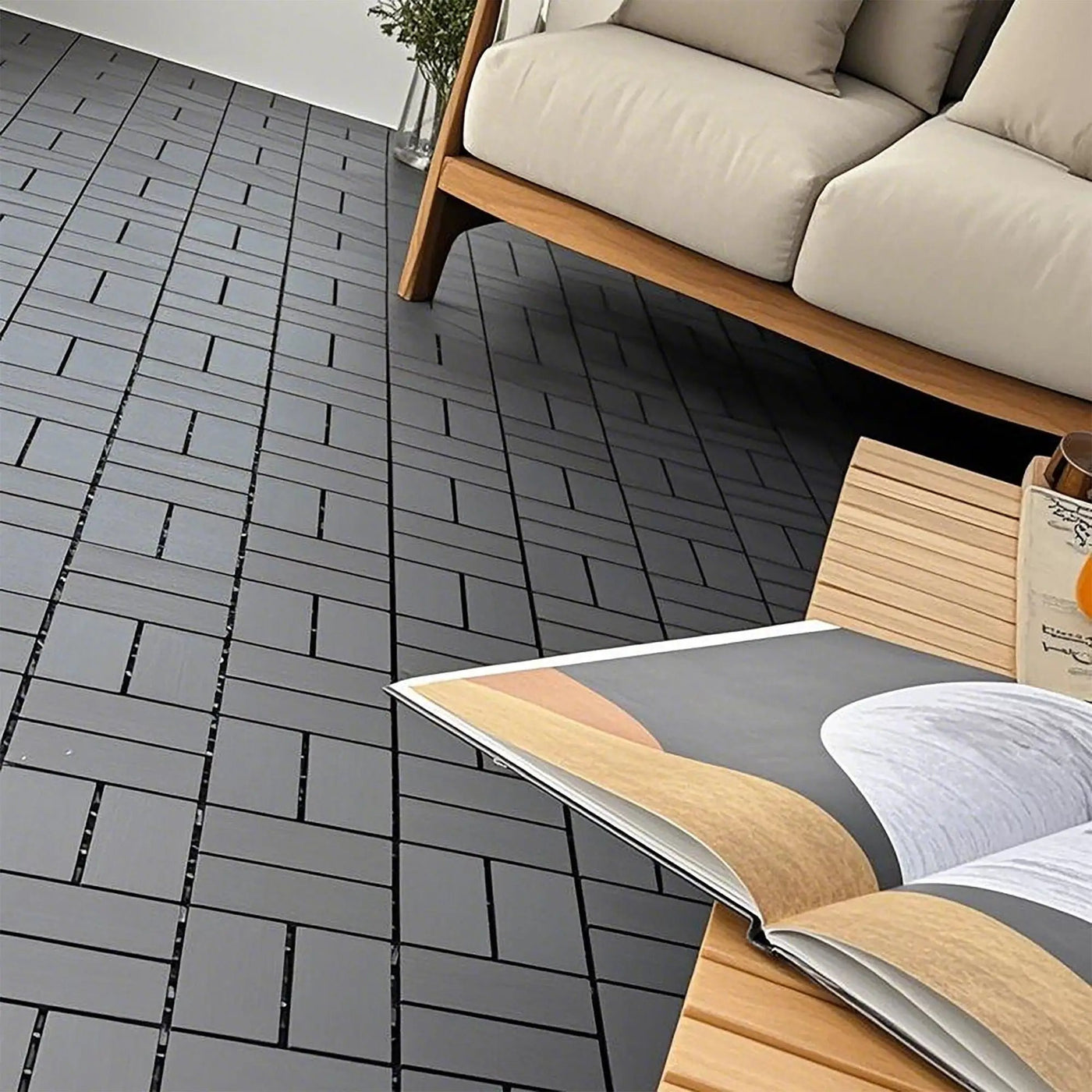 Plastic Interlocking Deck Tiles Patio Deck Tiles Waterproof Outdoor Use by HouseOfZazla
