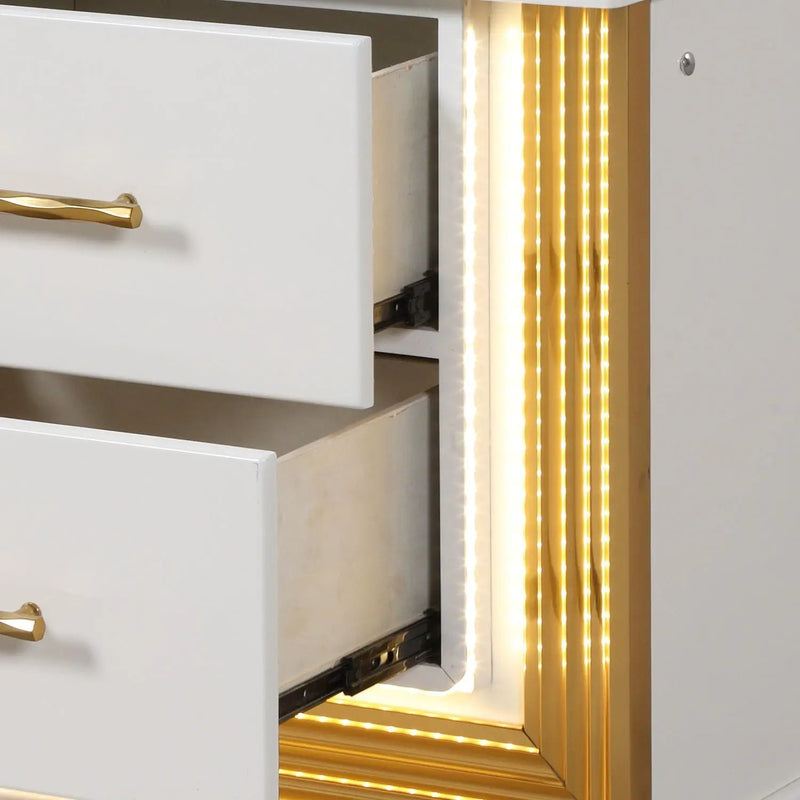 Obsession - 2 Drawer Nightstand - White by HouseOfZazla