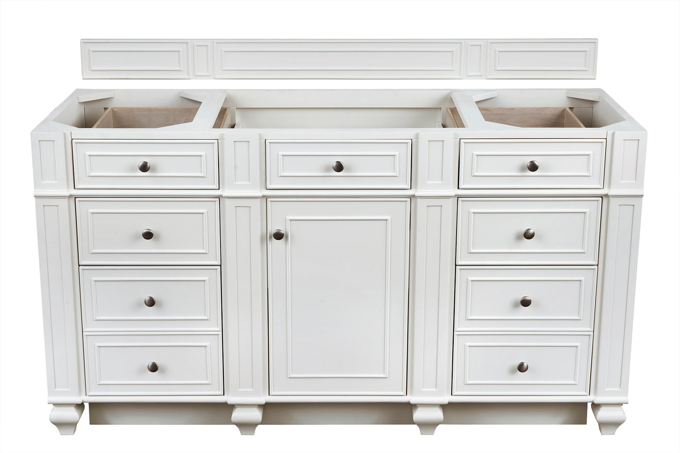 James Martin Bristol 60" Single Bathroom Vanity, Bright White, cabinet without a countertop