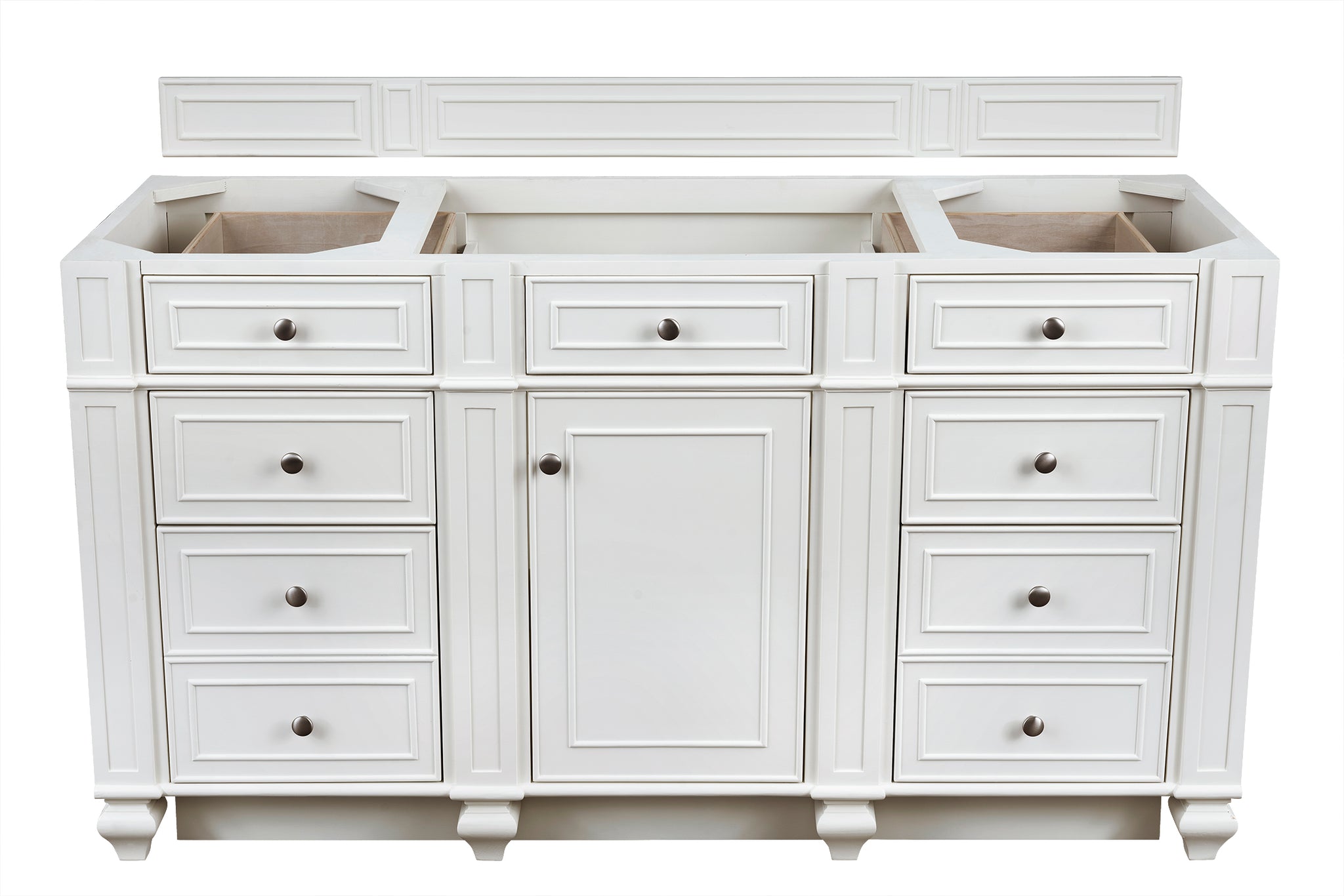 James Martin Bristol 60" Single Bathroom Vanity, Bright White, cabinet without a countertop