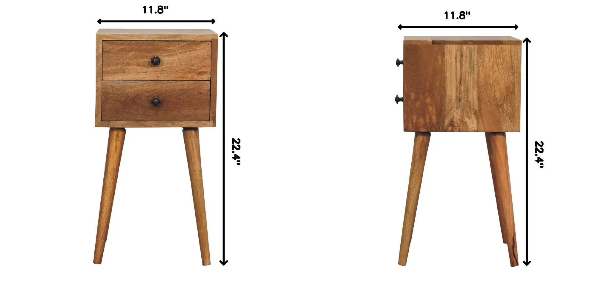 Mini 2 Drawer Nightstand by HouseOfZazla