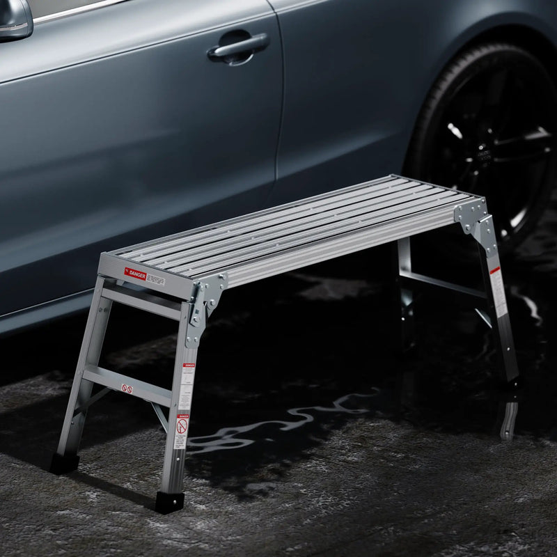 Work Platform Aluminum Portable Bench Folding Ladder by HouseOfZazla
