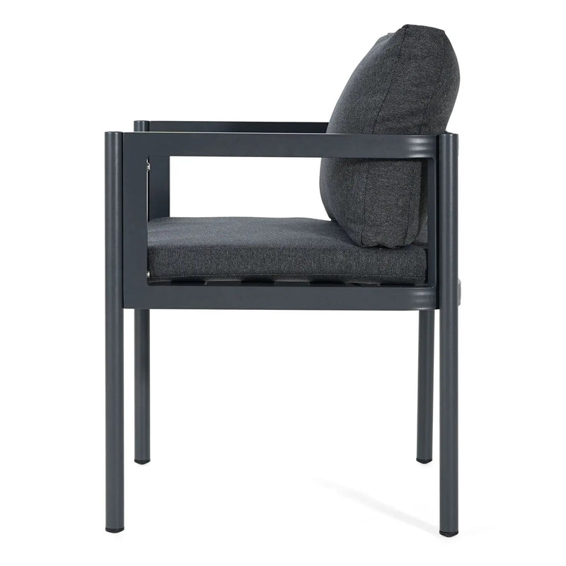 7 Piece Outdoor Dining Set With Table And 6 Chairs - Black / Gray / Teak by HouseOfZazla