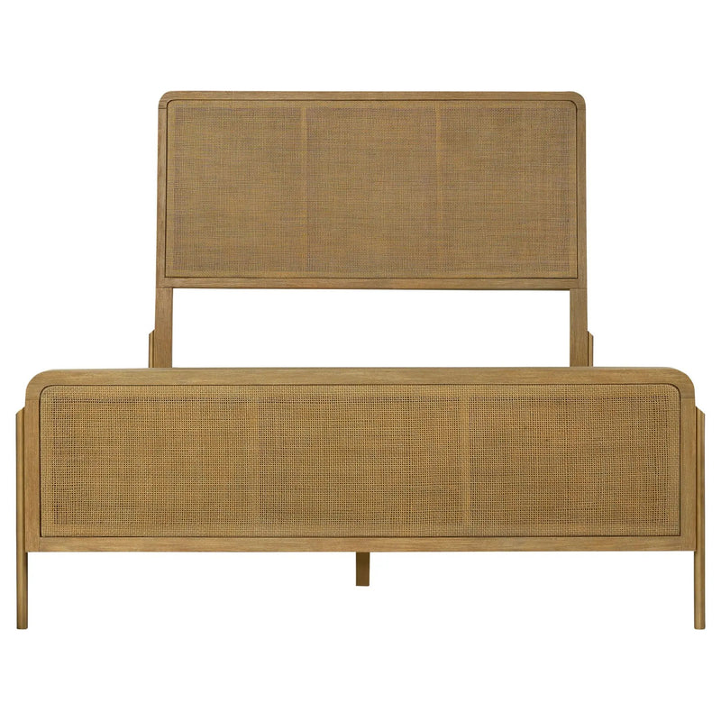 Stevie Sand Wash Natural Cane 4-Piece Eastern King Bedroom Set by HouseOfZazla