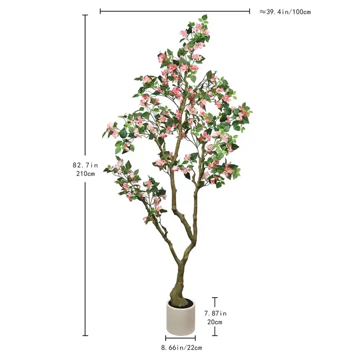 7FT Artificial Bougainvillea Tree with Realistic by HouseOfZazla