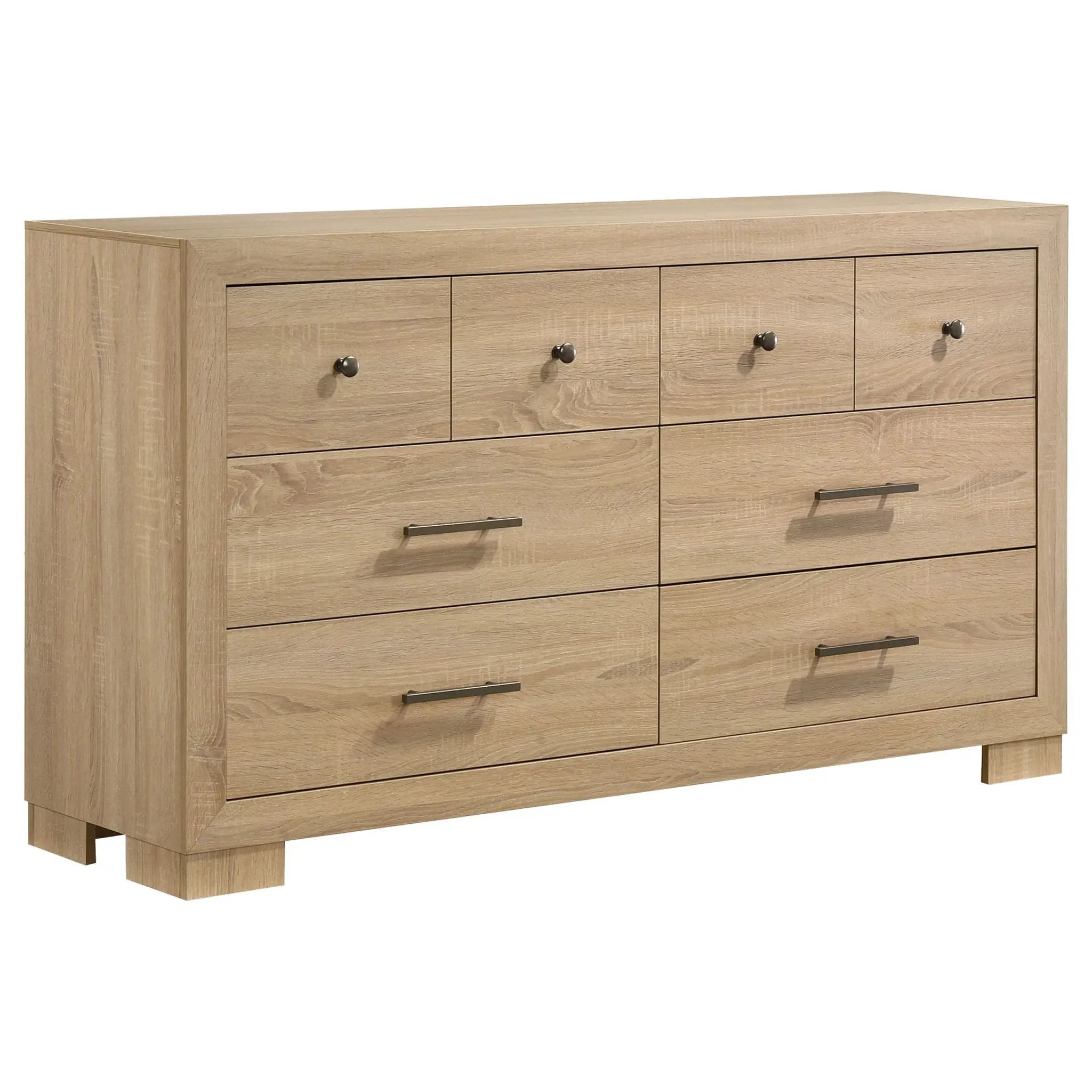 Arielle 4-piece Eastern King Bedroom Set Light Oak by Unique Piece Furniture