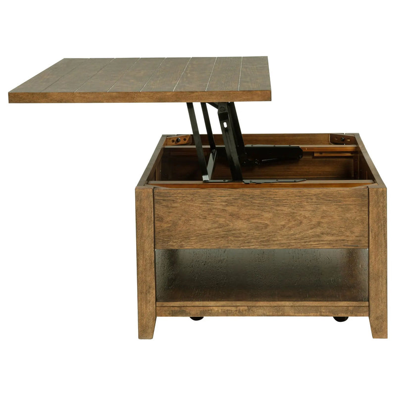 Payne 48-inch Mobile Lift Top Coffee Table Distressed Brown by Unique Piece Furniture