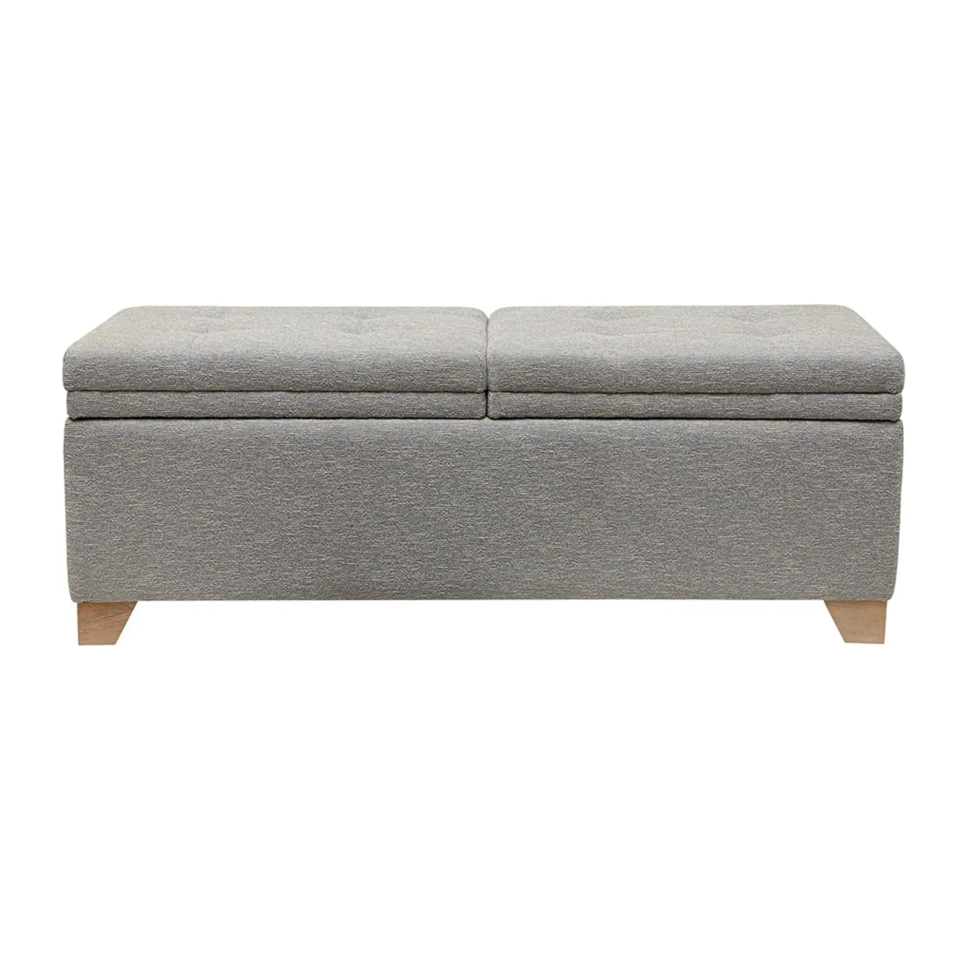 Soft Close Upholstered Storage Bench, Convenient Design by HouseOfZazla