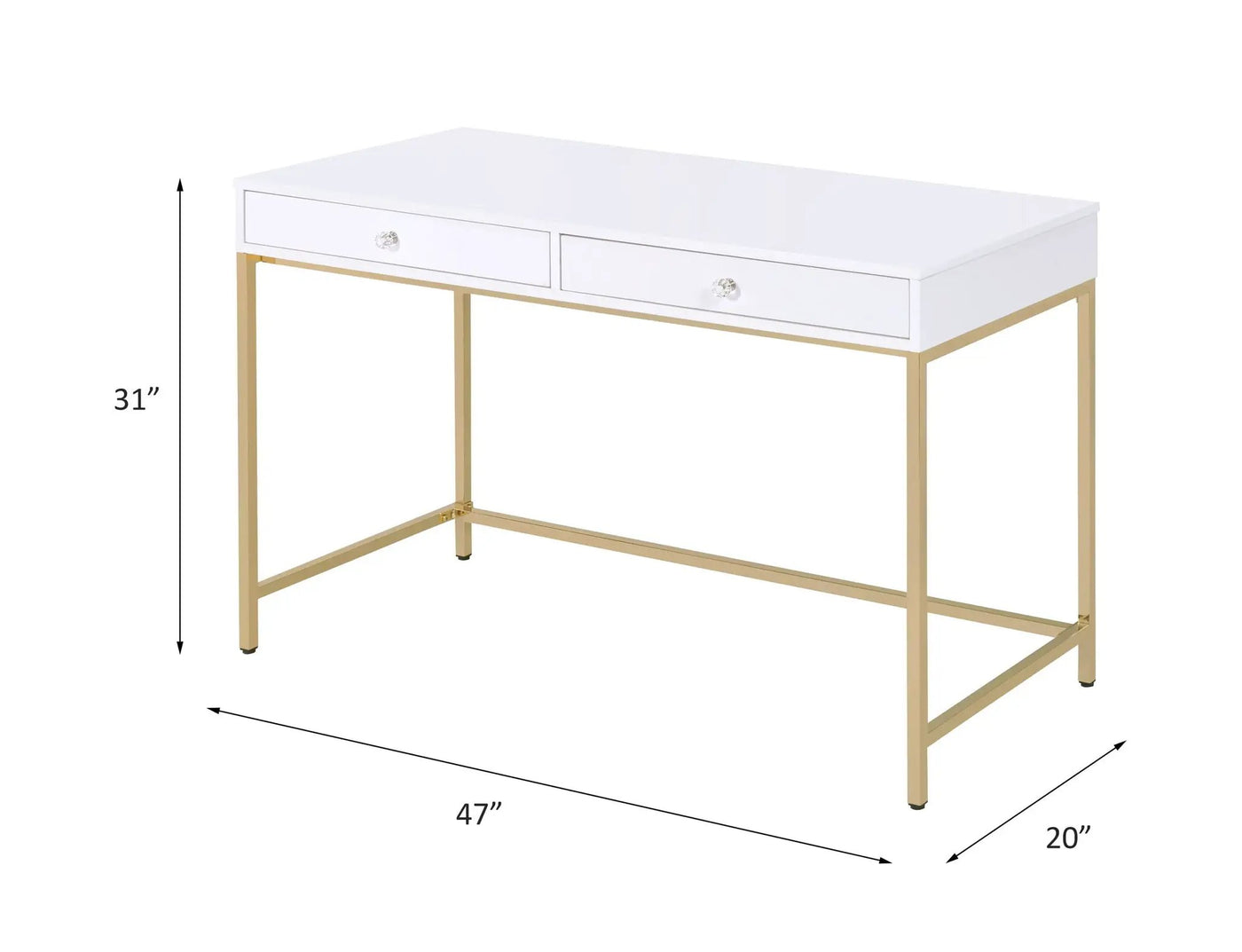 Ottey - High Gloss Writing Desk by HouseOfZazla