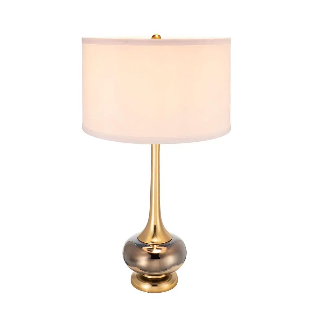 D15x29 Table Lamp with Glass Drum Shade by HouseOfZazla