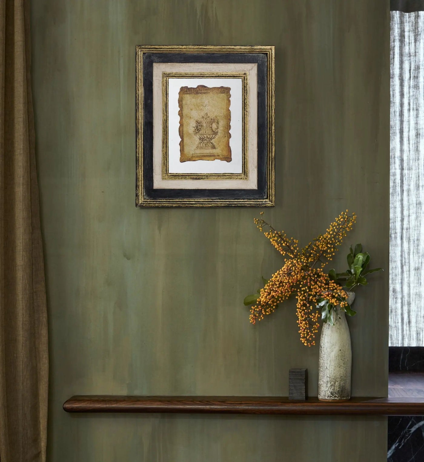 Lucian - Stylish Framed Antiqued Sculpture Print by Unique Piece Furniture