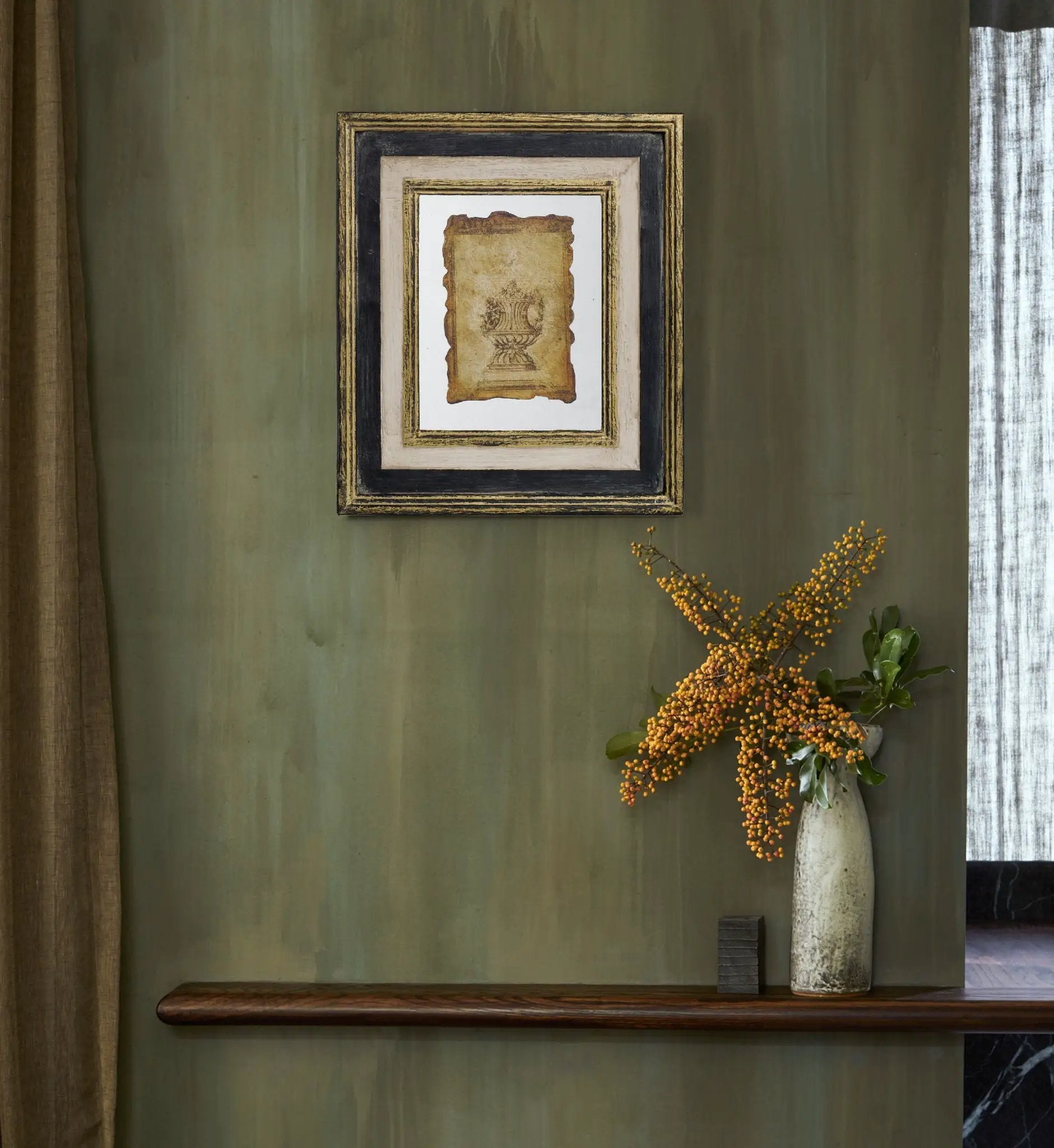 Lucian - Stylish Framed Antiqued Sculpture Print by HouseOfZazla
