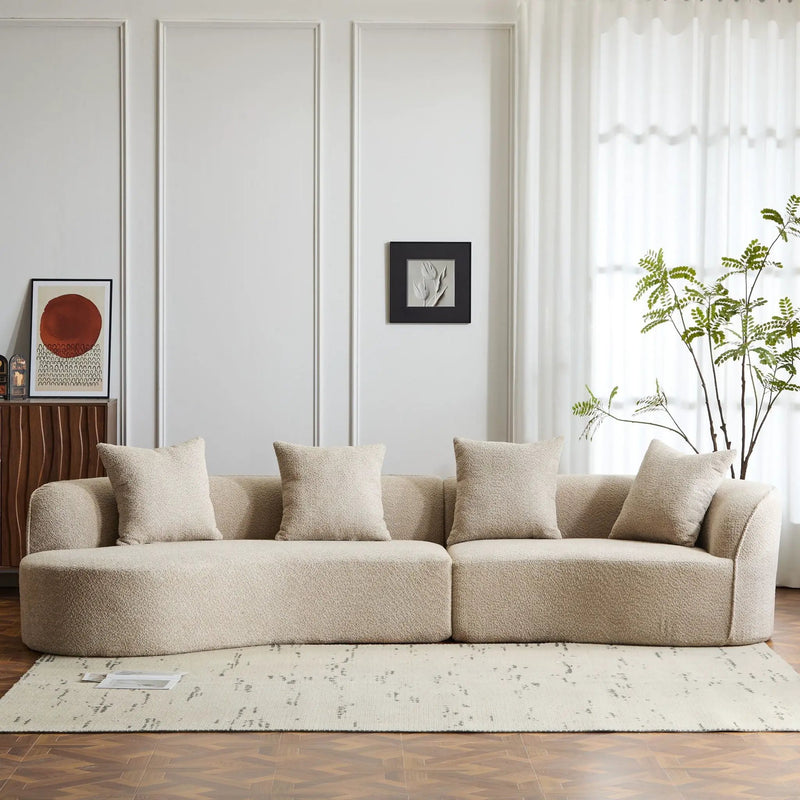 Elegant Curved Sectional Sofa With Full Foam Comfort by HouseOfZazla