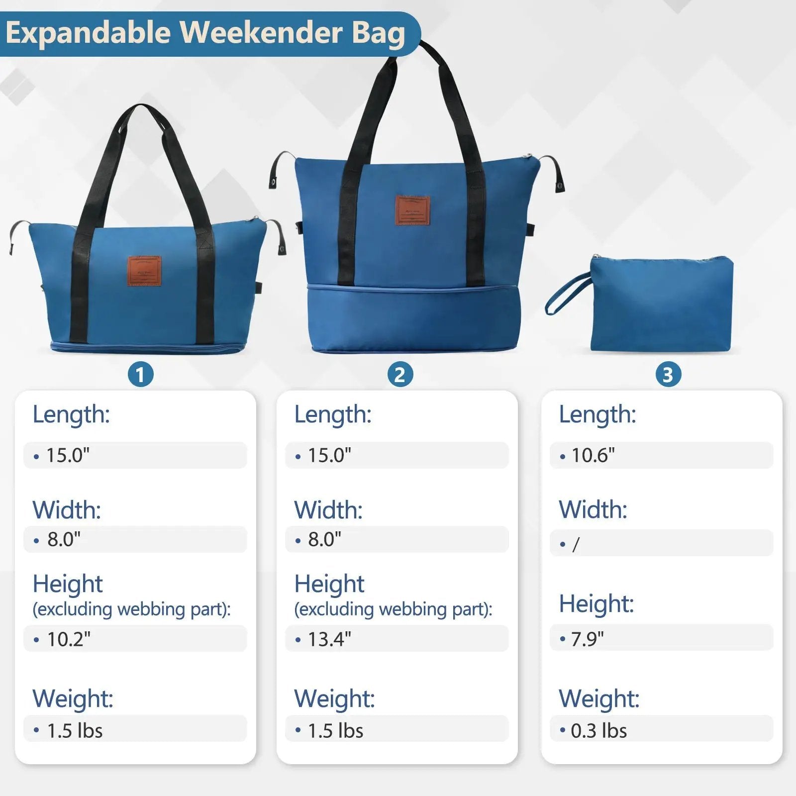 Hardshell Luggage Sets 6 Piece Suitcase Set Blue by HouseOfZazla