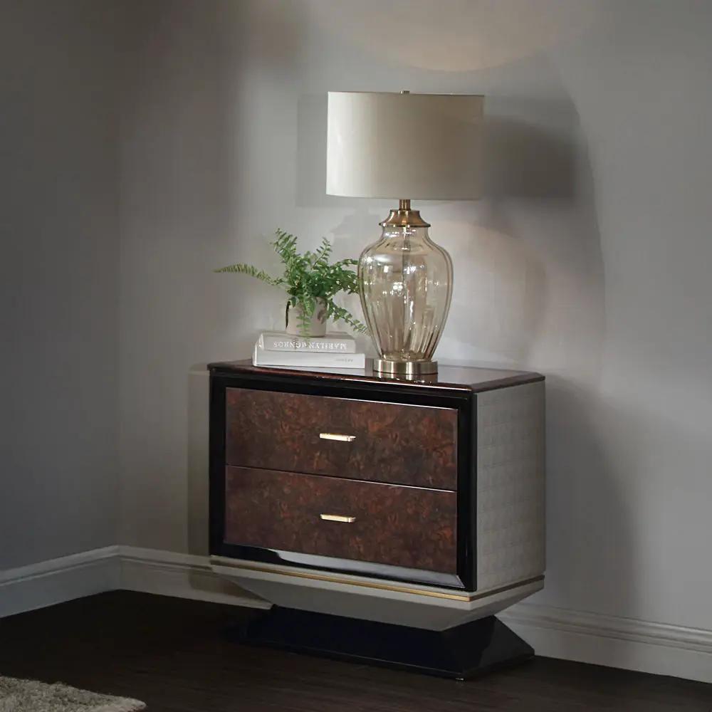 Jamonica - Nightstand With 2 Drawers - Dark Brown by Unique Piece Furniture