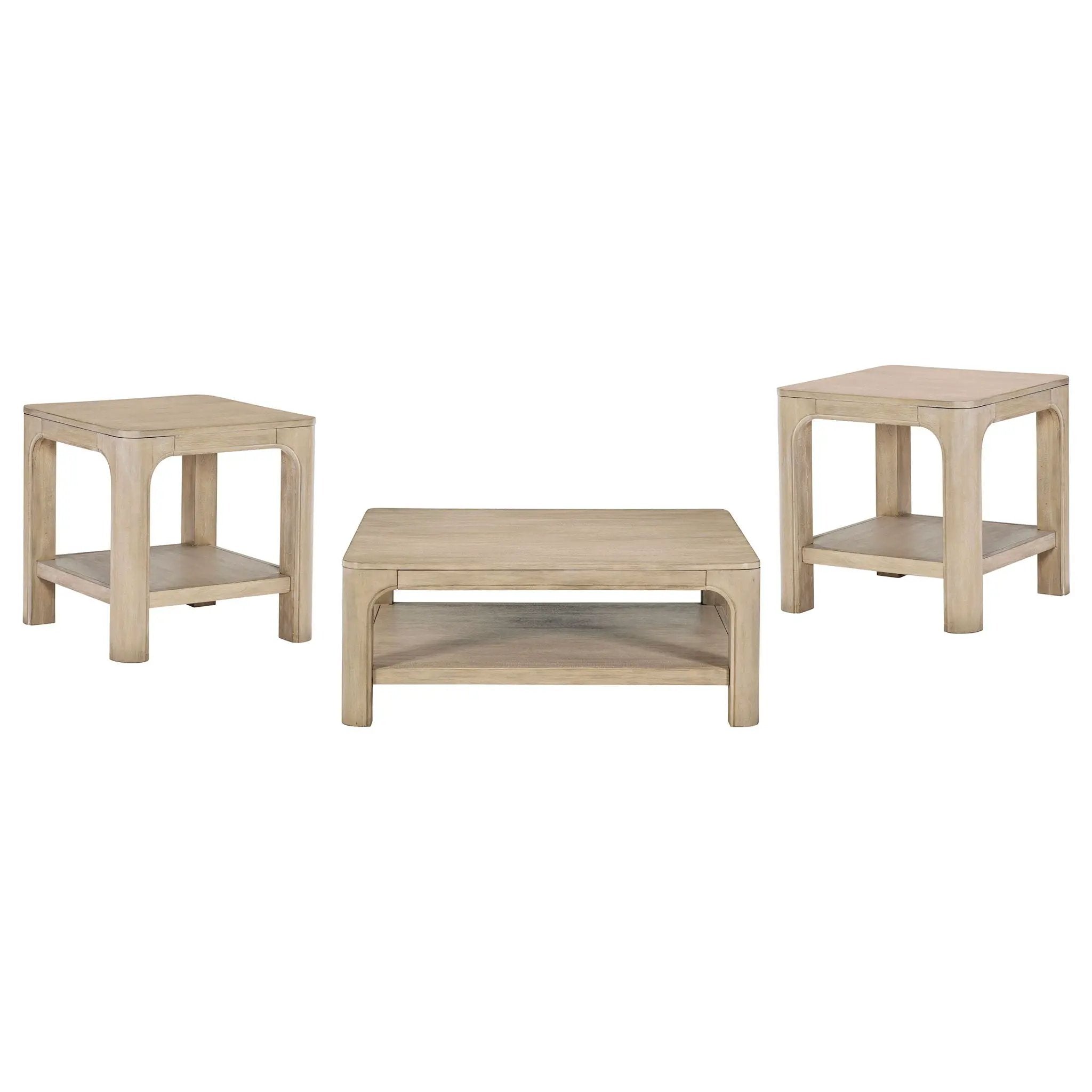 Solano 3-piece Square Coffee Table Set Weathered Mango by Unique Piece Furniture