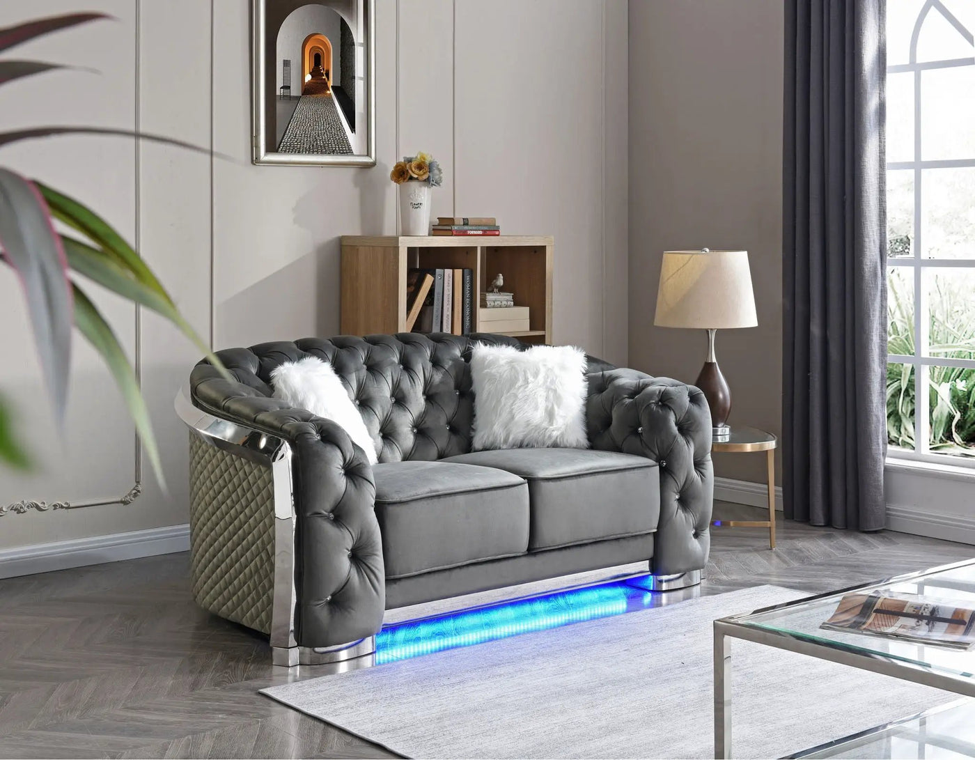 Loveseat With Flared Arms by Unique Piece Furniture